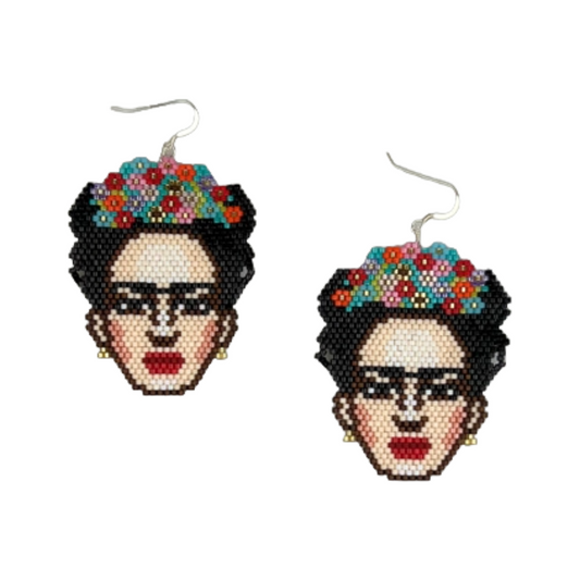 Frida Kahlo Beaded Earrings