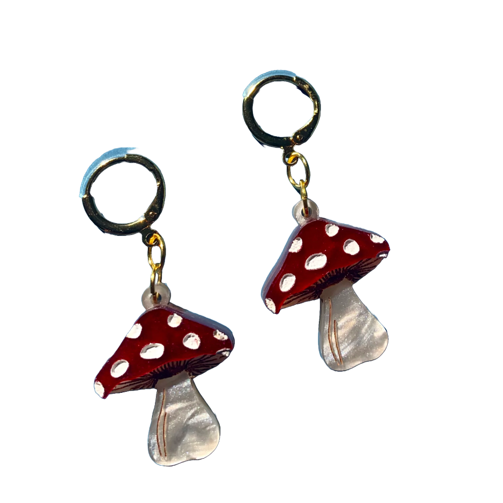 Mini Mushrooms Earrings