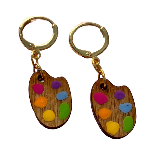 Mini Paint Palette Earrings