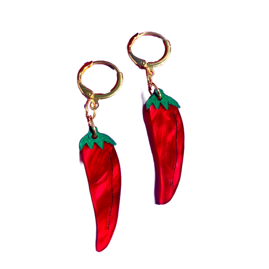 Little Spicy Chili Hoop Earrings