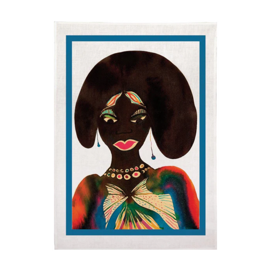 Afromuses Woman X Chris Ofili Tea Towel