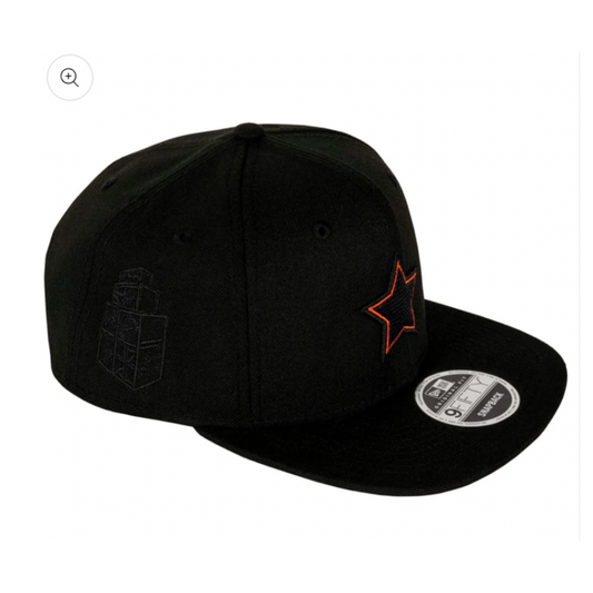 Black Arc Snapback Hat