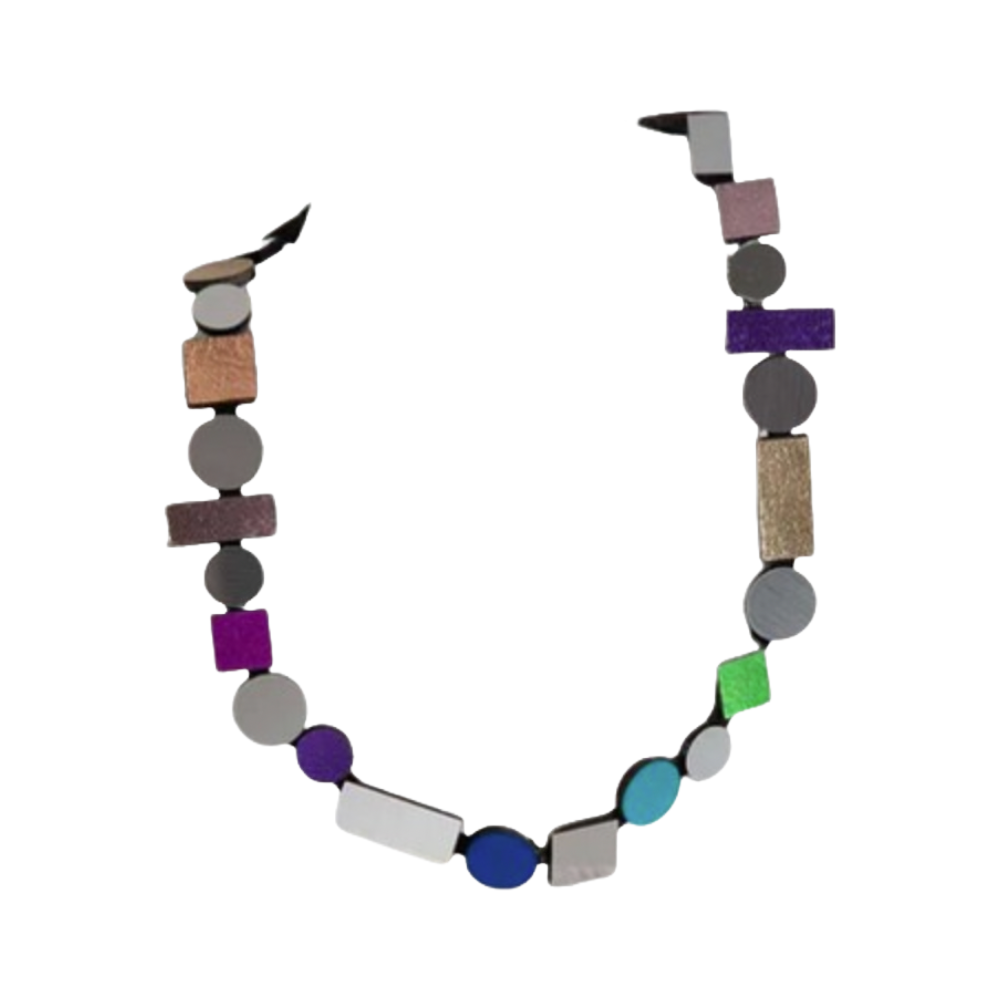 Rainbow Round Bauhaus Necklace