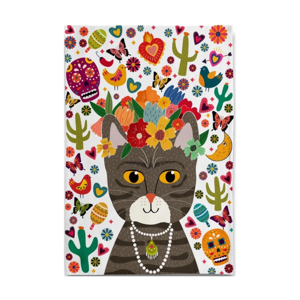 Modern Frida Catlo Tea Towel