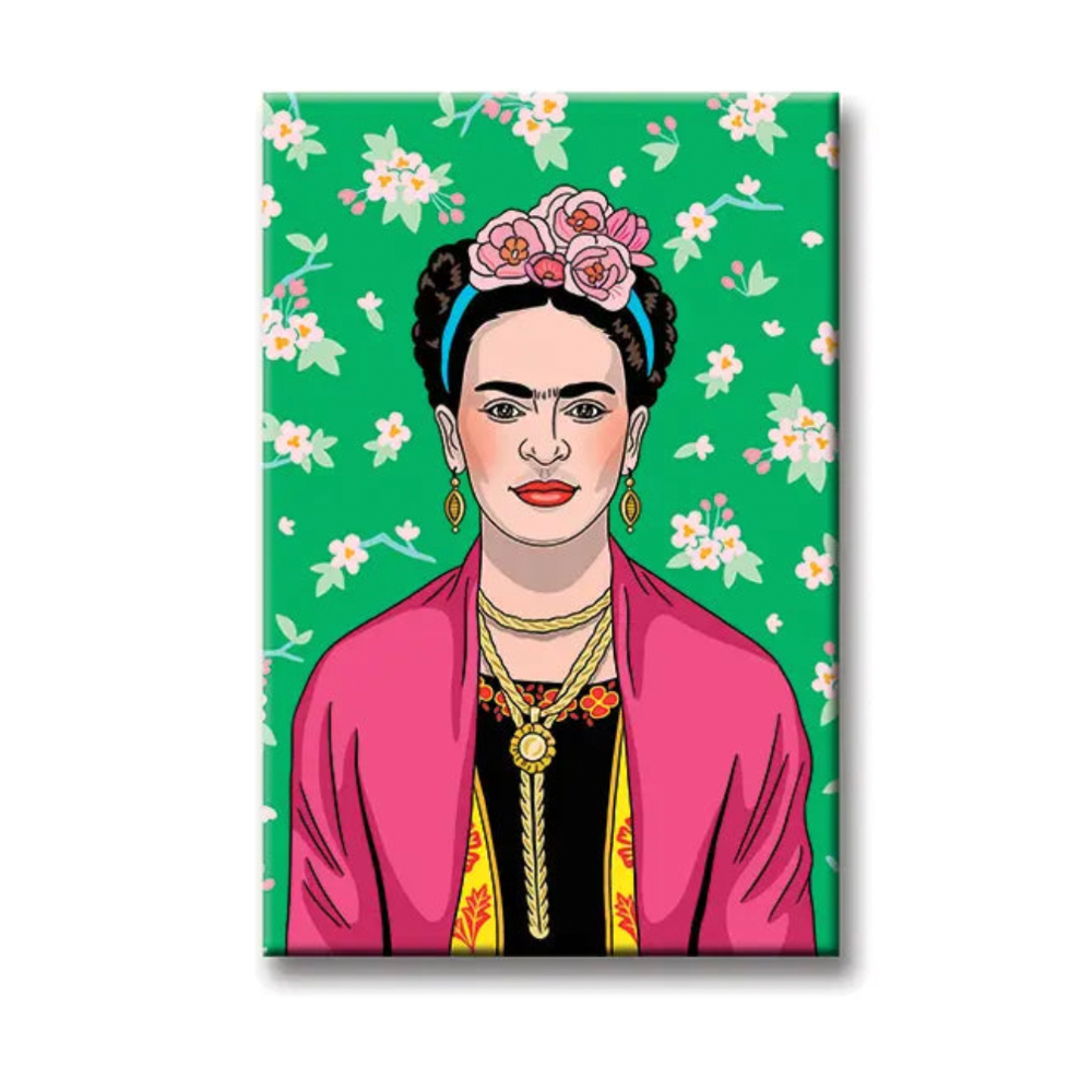 Frida Pink Florals Magnet