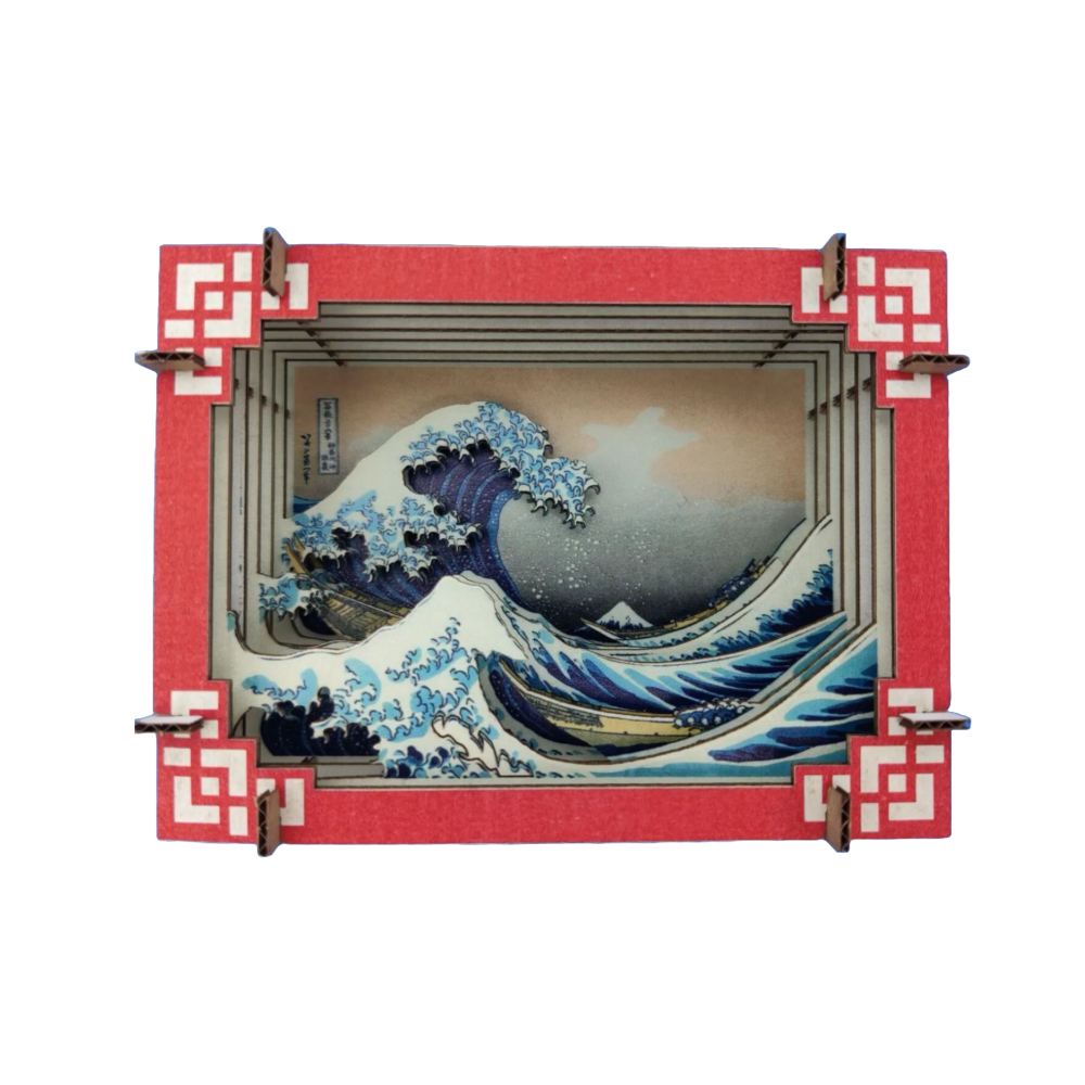 3D DIY Fine Arts Diorama: Great Wave