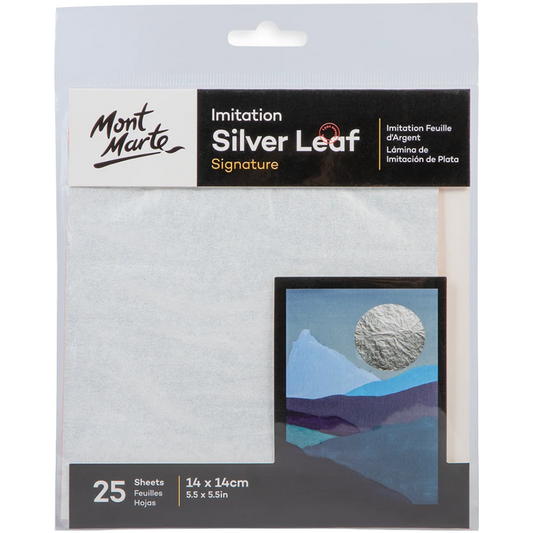 Imitation Silver Leaf Signature Sheets - 25 Sheets