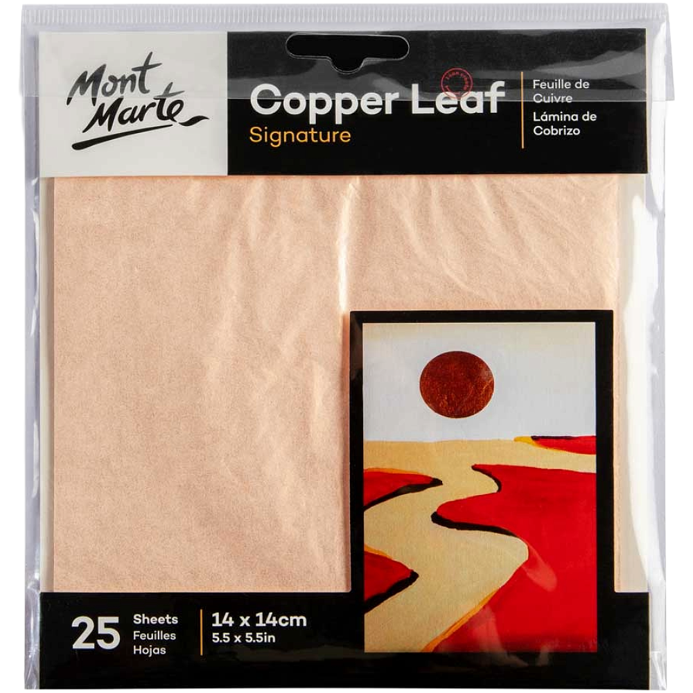 Imitation Copper Leaf Signature Sheets - 25 Sheets