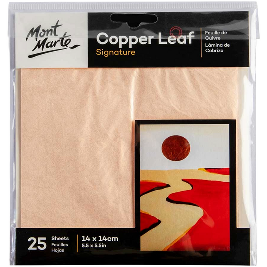 Imitation Copper Leaf Signature Sheets - 25 Sheets
