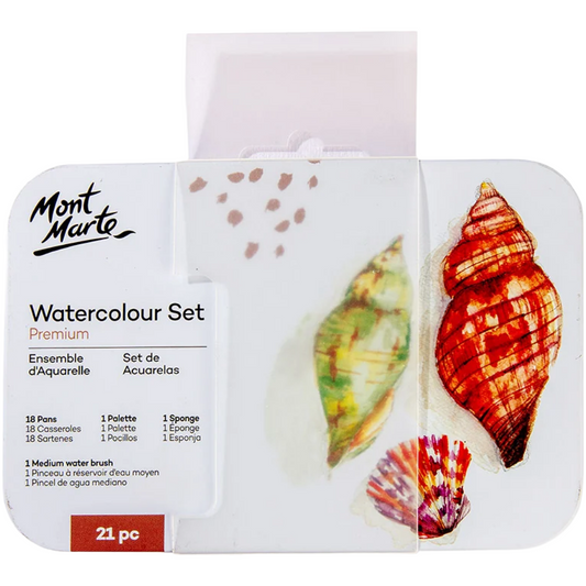 Premium Watercolour Set in Tin - 21pc
