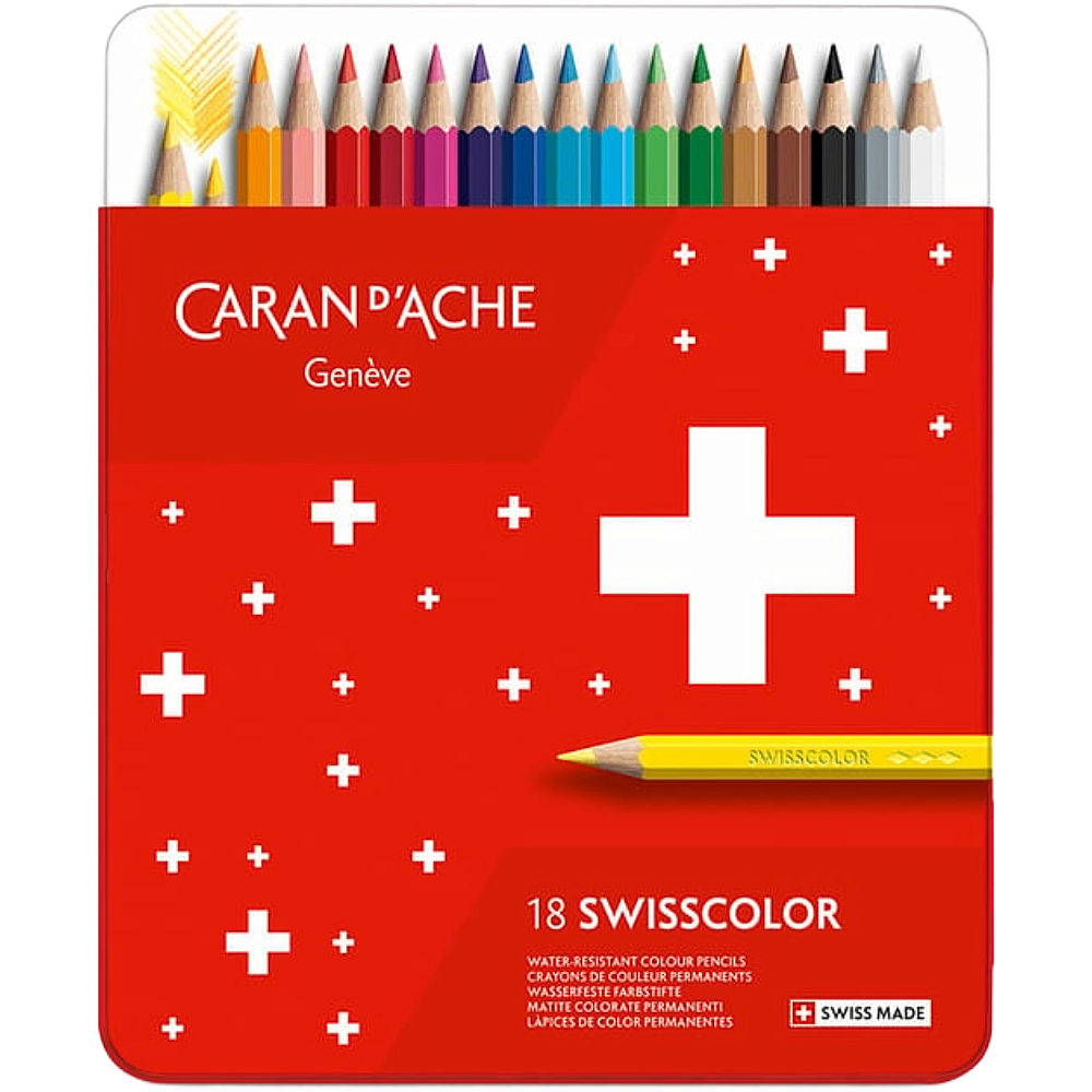 Swisscolor Permanent Color Pencils - Box of 18