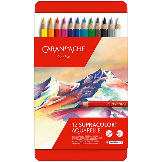 Swisscolor Supracolor Aquarella Color Pencils - Set of 12