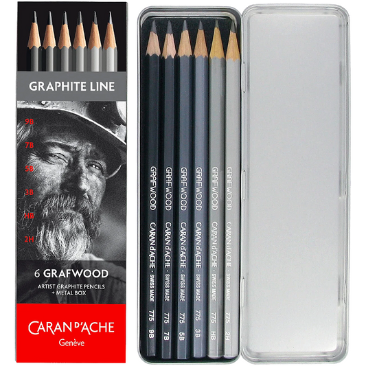Graphite Line Hardness Degrees Pencils - Set of 6