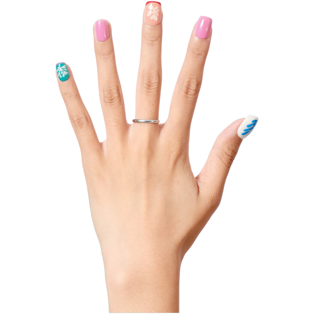 Henri Matisse Snow Flowers Press-On Nails - Square Shape