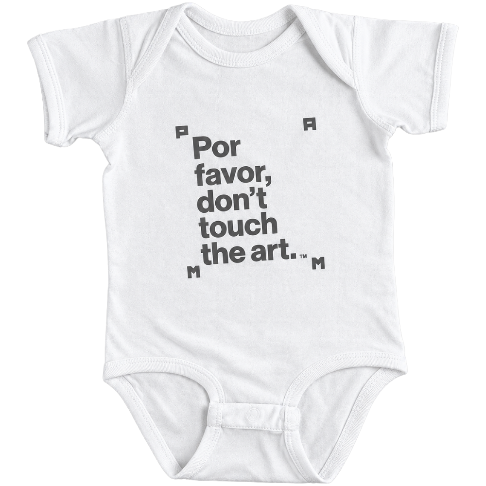 Por favor don't touch the art Baby Bodysuit