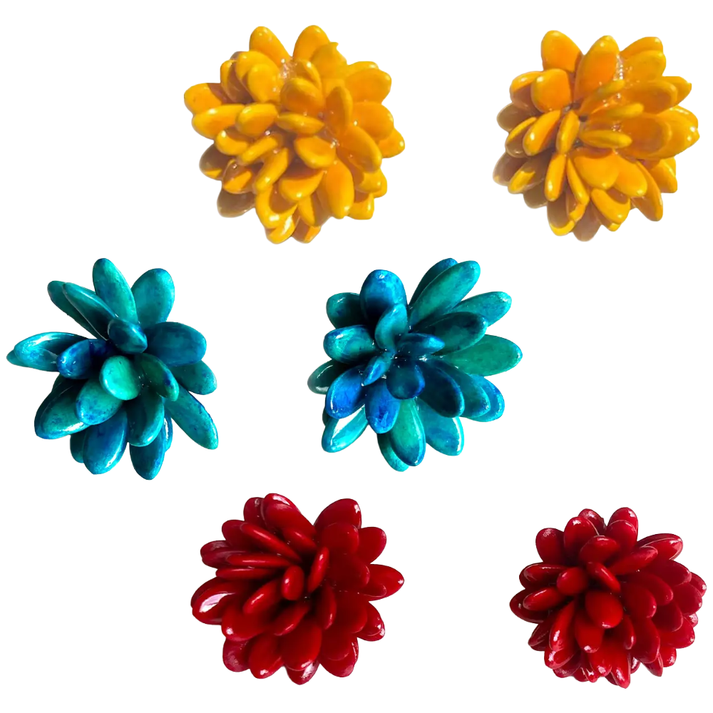 Melon Seeds Earring Studs - Flower Power