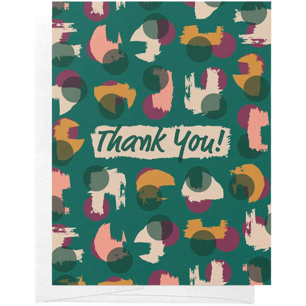 Abstract Modern Thank You Recycled Greeting Card - Set of 8