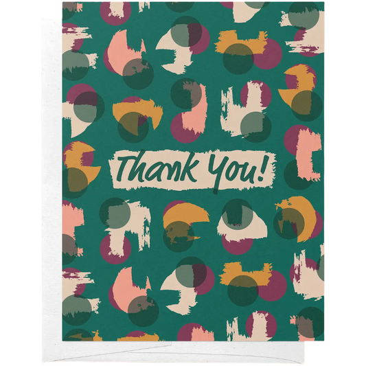 Abstract Modern Thank You Recycled Greeting Card - Set of 8