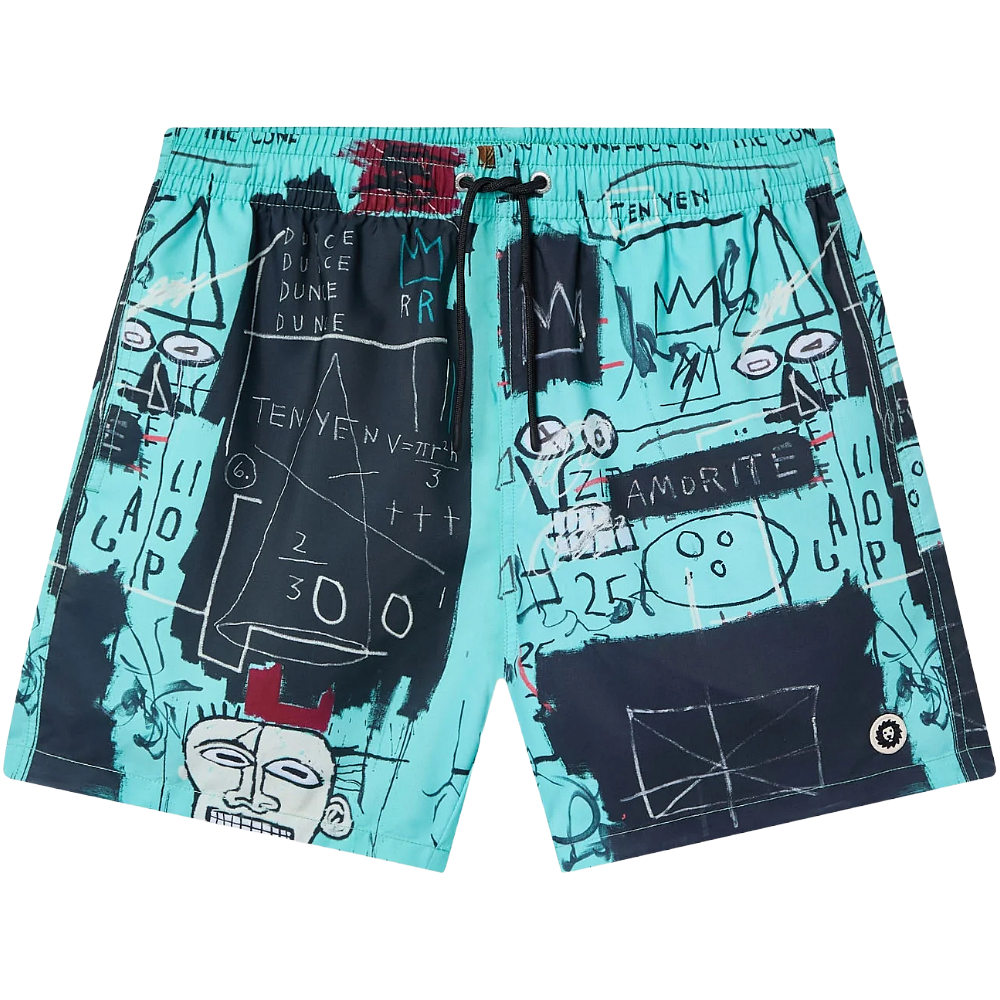 Basquiat Equals Pi Swim Shorts