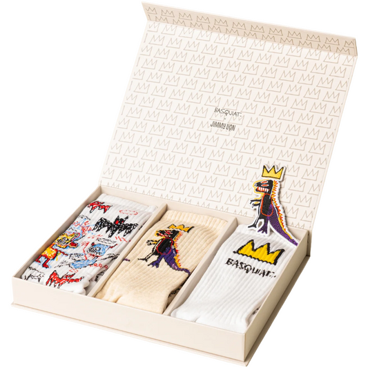 Basquiat Athletic Socks Cream Box - Set of 3-Pack