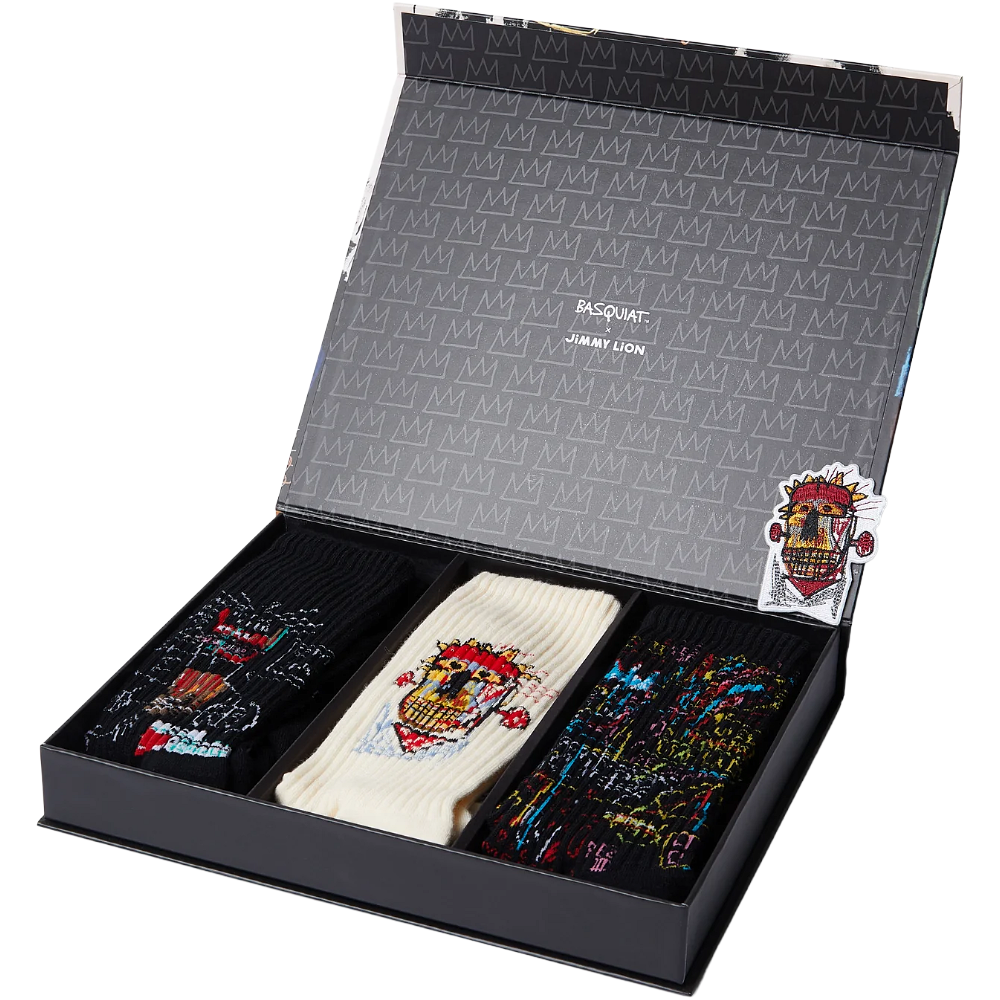 Basquiat Athletic Socks Black Box - Set of 3-Pack