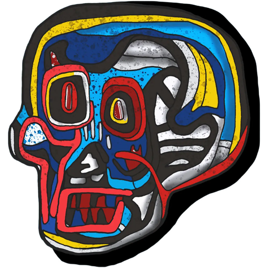 Basquiat-Inspired Scull Magnet