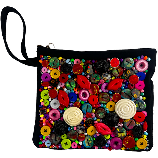Multicolor Button Bag