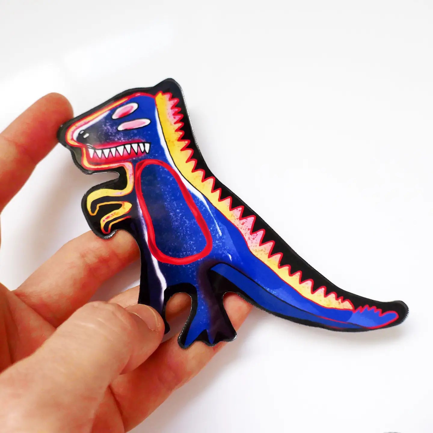 Basquiat-Inspired Dinosaur Magnet