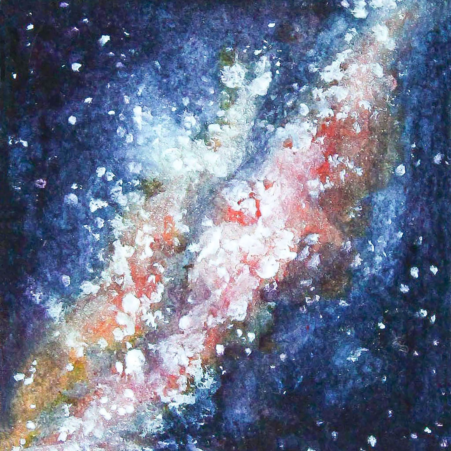 Mini 1" Milky Way Galaxy Watercolor Magnet