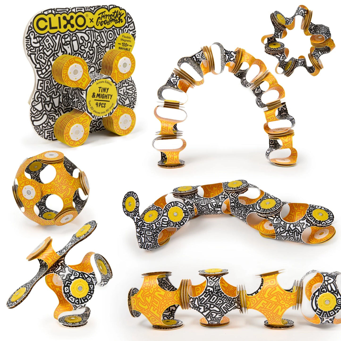 Clixo Magnetic Toy - Artist Edition: Timothy Goodman