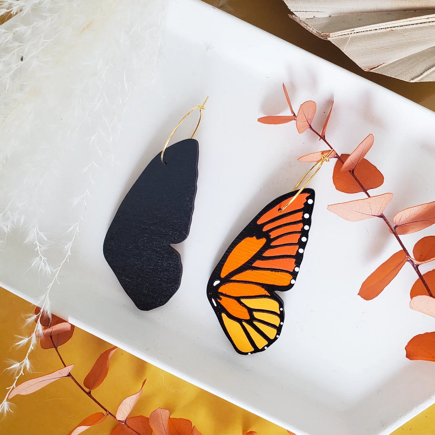 Monarch Butterfly Wings Hoops
