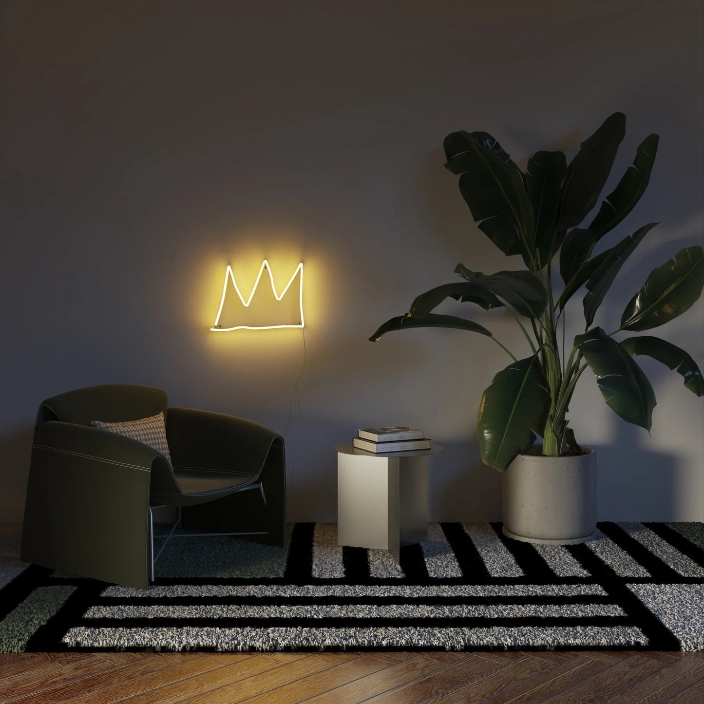 The Crown YP x Jean Michel Basquiat LED Neon Sign