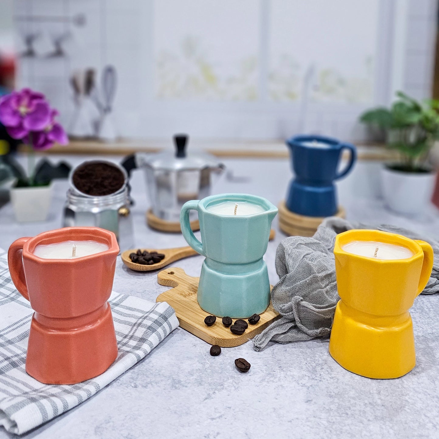 Small Cafetera Candles