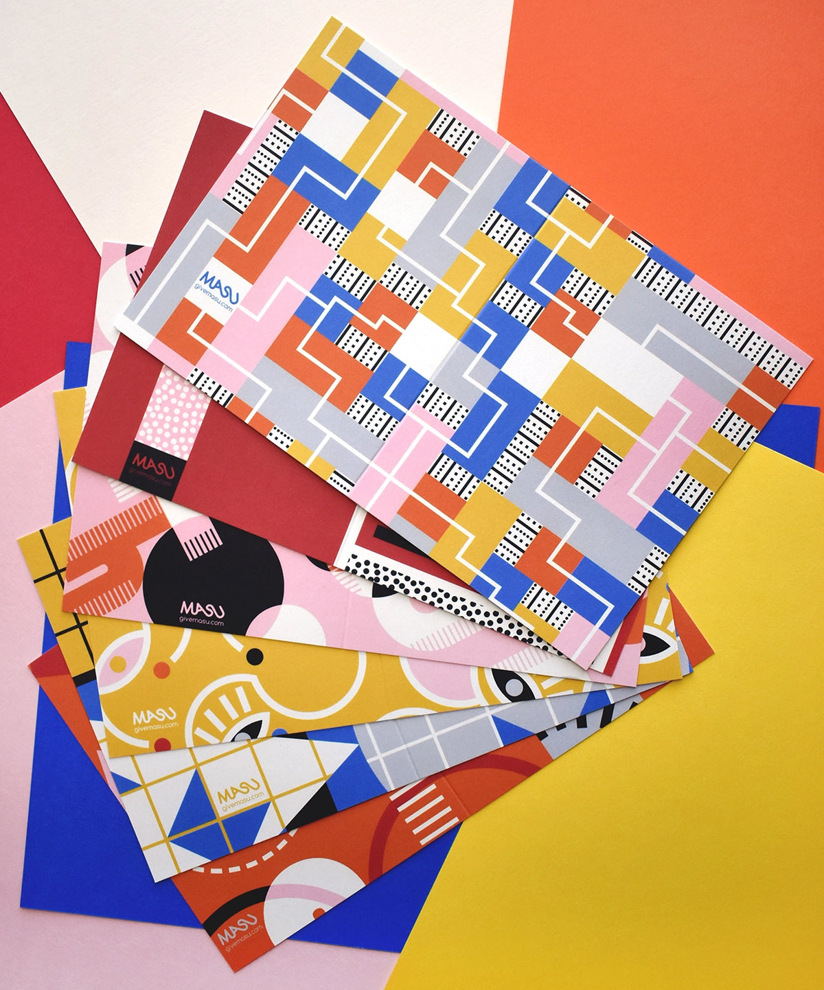 Bauhaus Inspired Recycled Everyday Note Card #2 - Set of 6