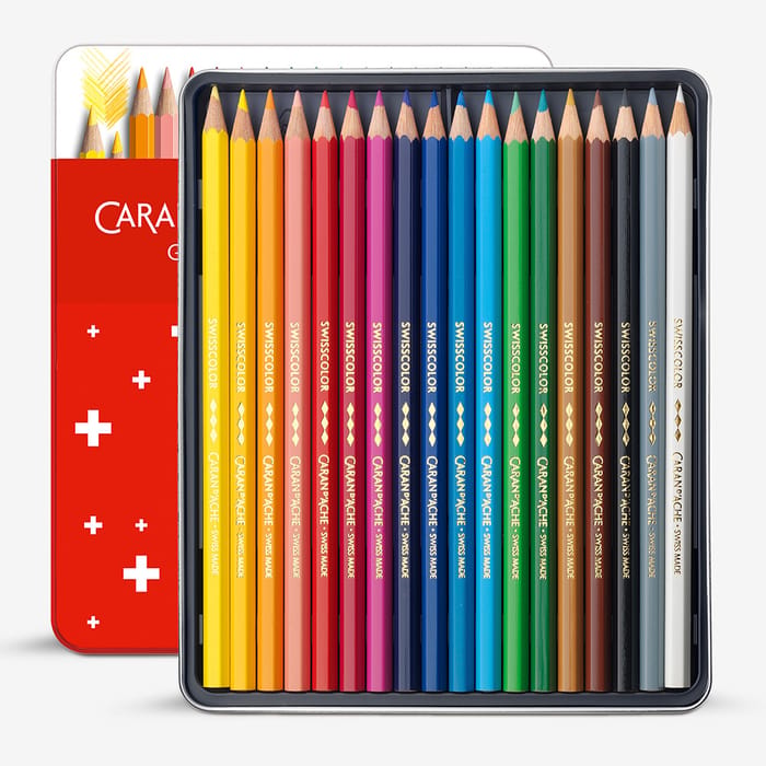 Swisscolor Permanent Color Pencils - Box of 18