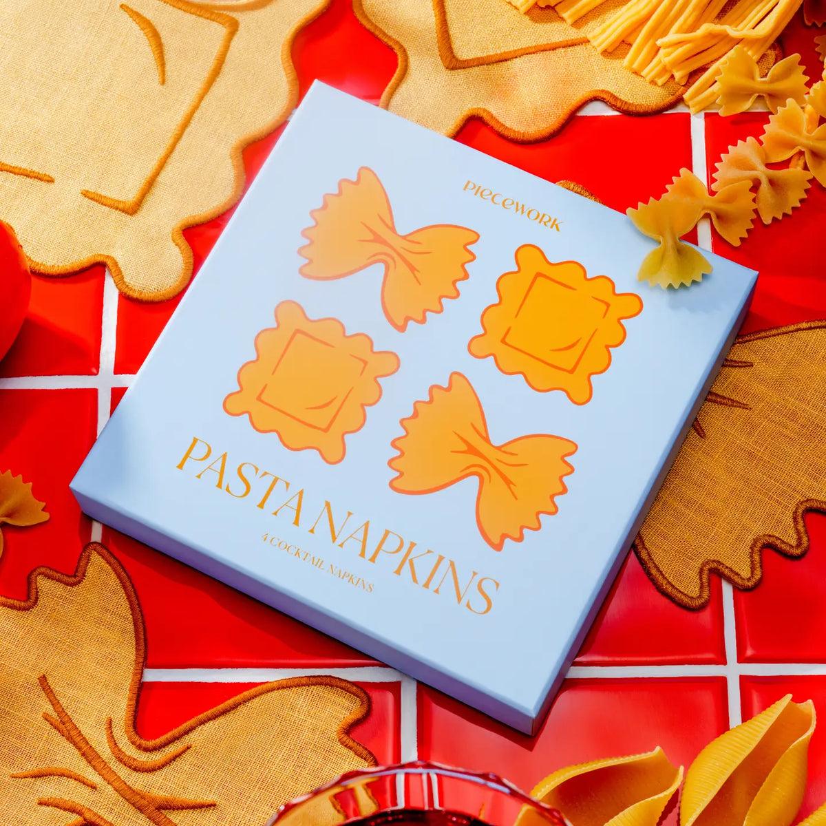Pasta Cocktail Napkins - Set of 4