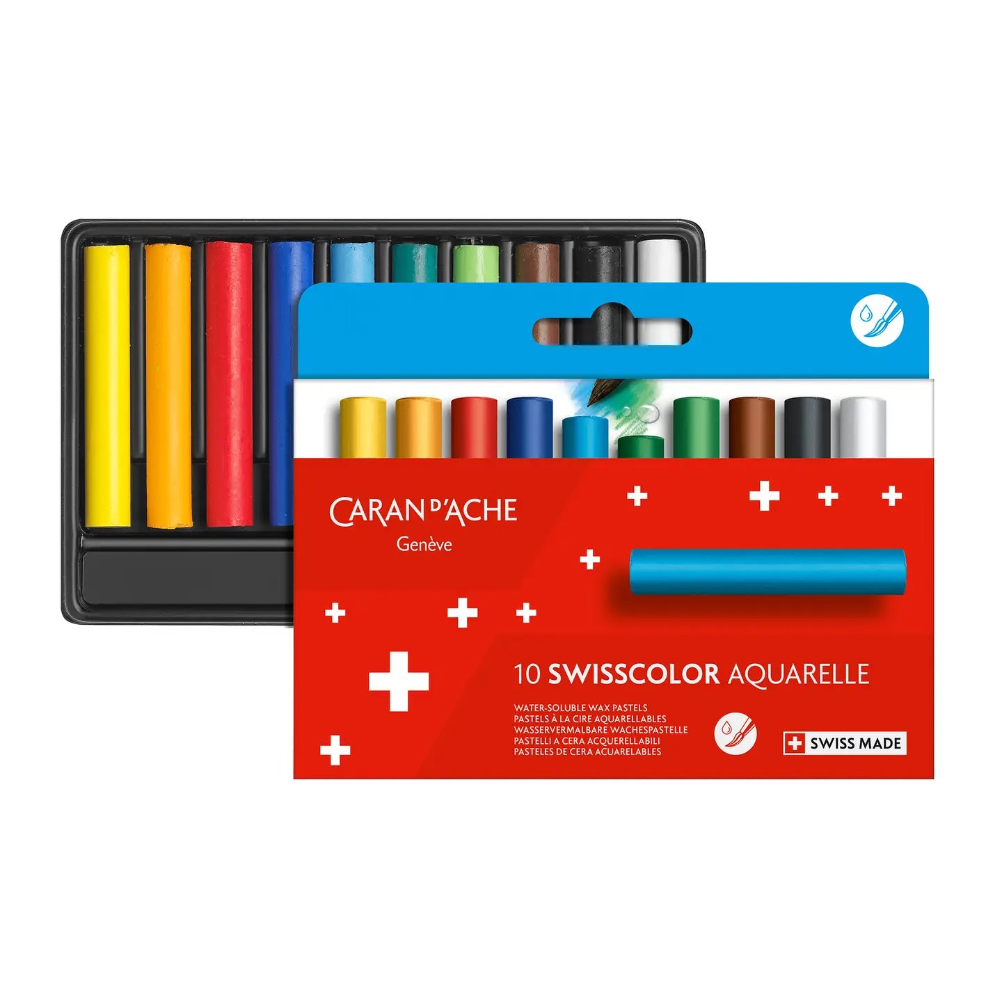 Swisscolor Water-soluble Wax Pastel - Set of 10