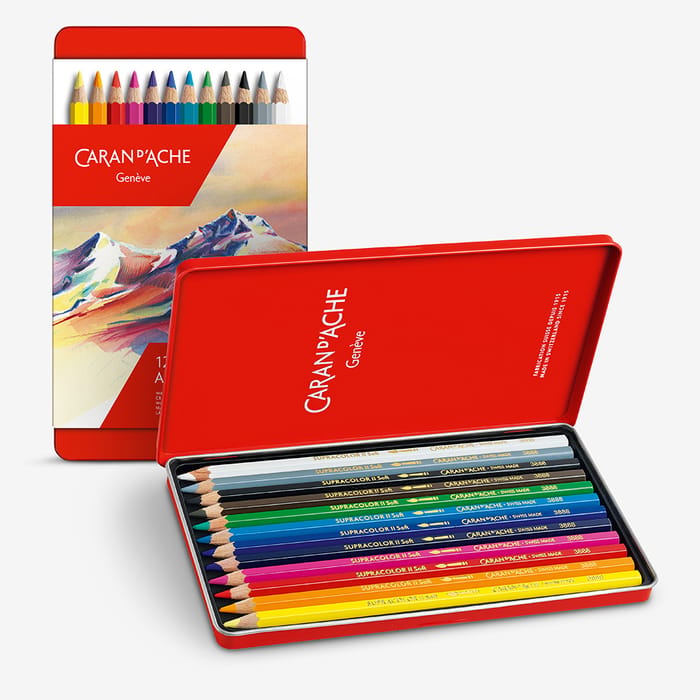 Swisscolor Supracolor Aquarella Color Pencils - Set of 12