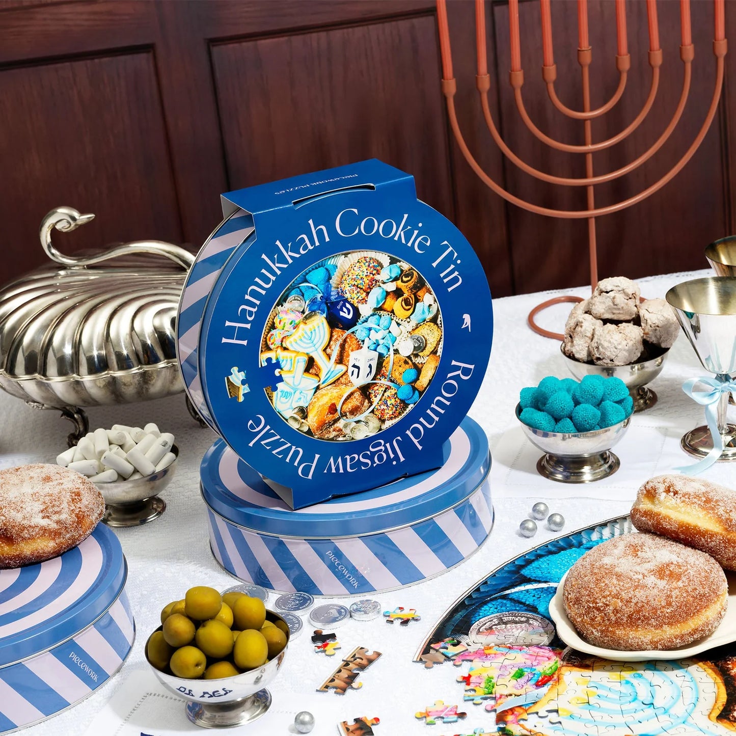 Hanukkah Cookie Tin Puzzle (750 Pieces)