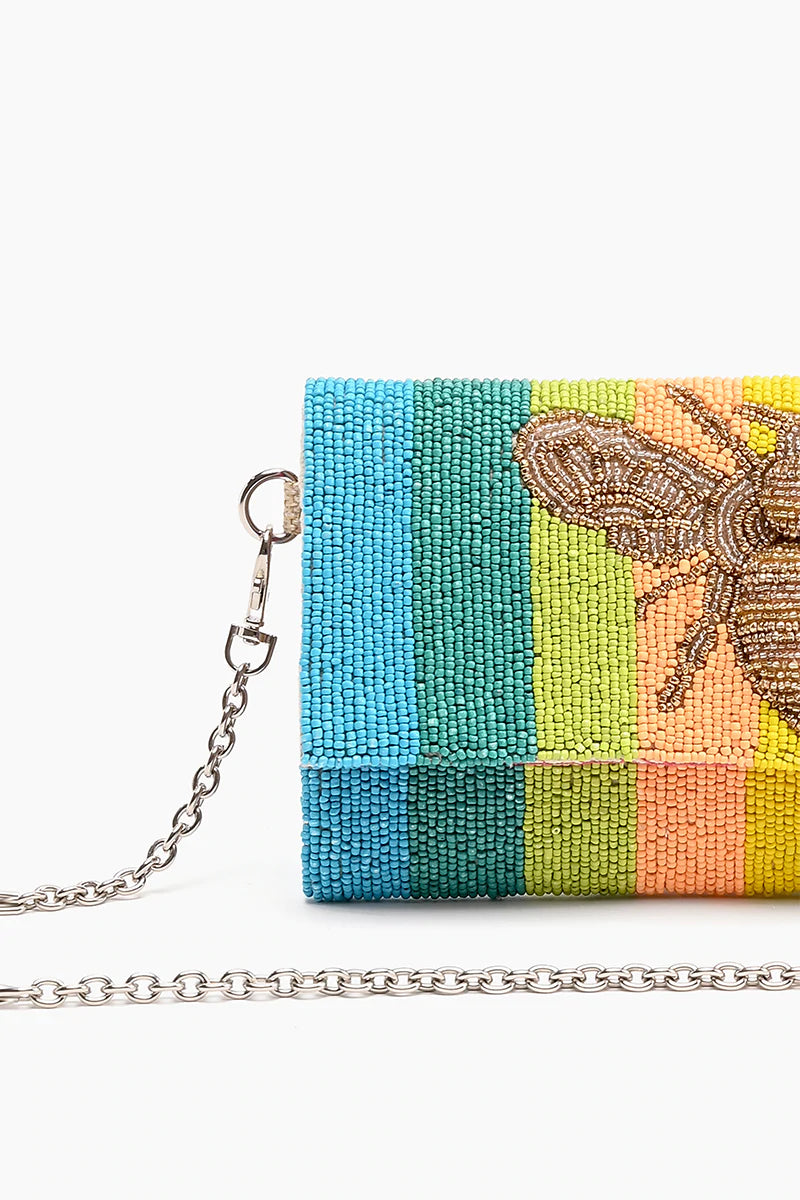 Bee Beaded Clutch