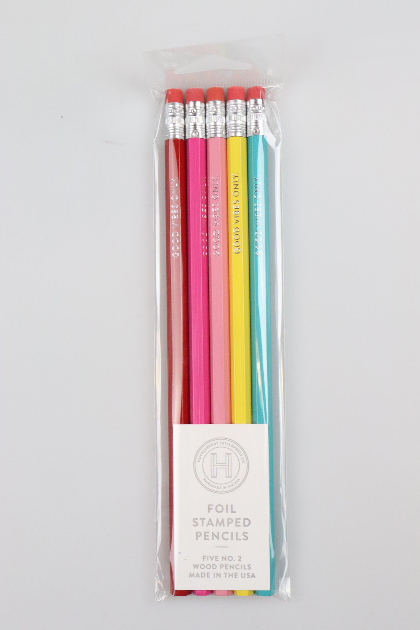 Huckleberry Letterpress Foil Stamped Pencils
